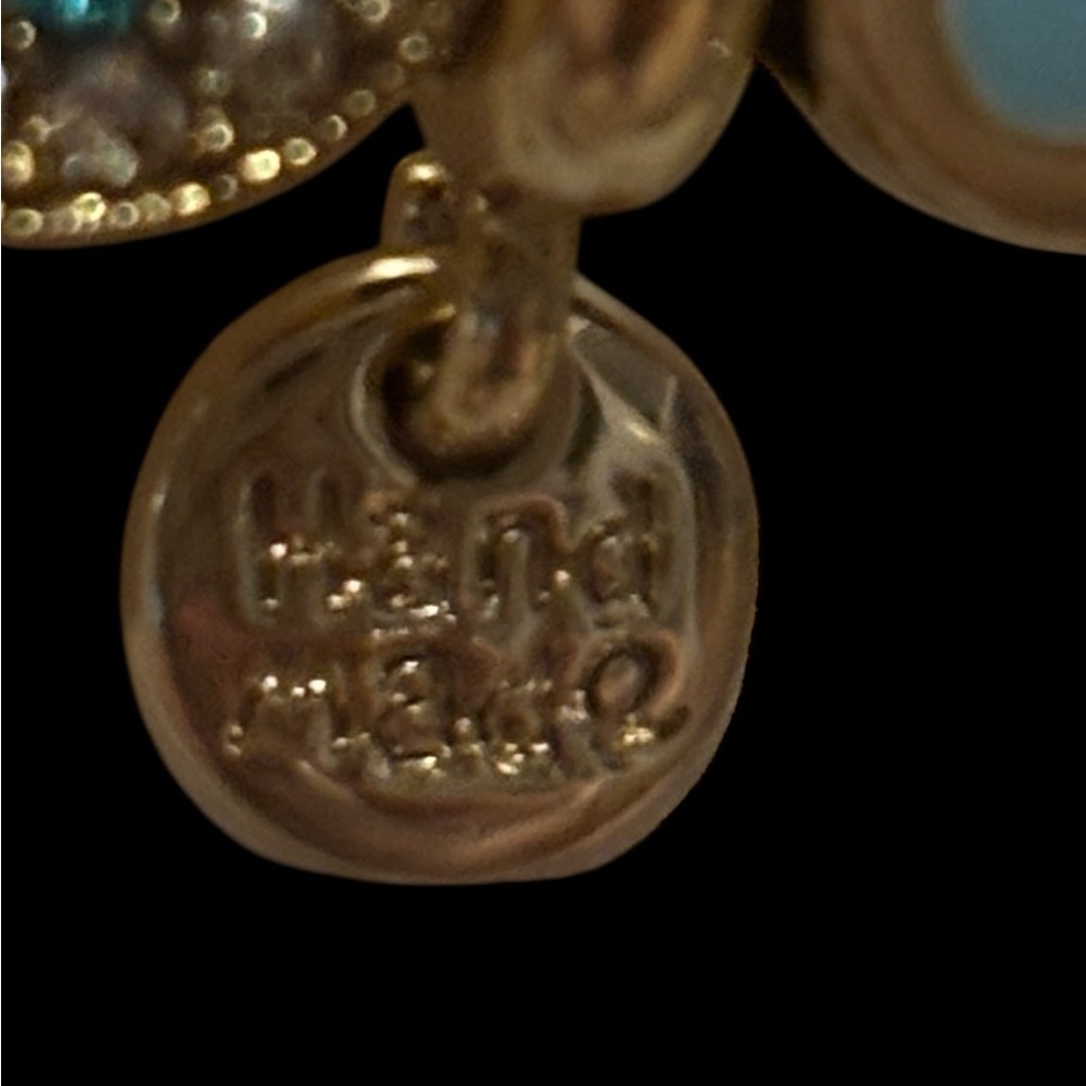 Gold-Tone Charm Bracelet – Blue, Pearl & Crystal Accents - Picture 3 of 6